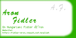 aron fidler business card